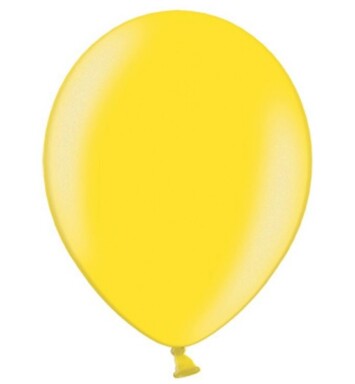 5 Inch Metallic Citrus Yellow Latex Balloons 100ct