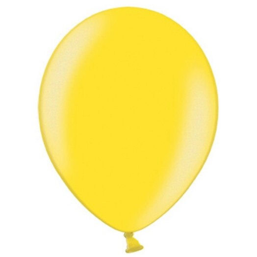 12 Inch Metallic Citrus Yellow Latex Balloons 100ct