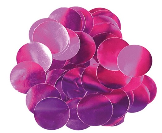 25mm Metallic Foil Confetti - Fuchsia