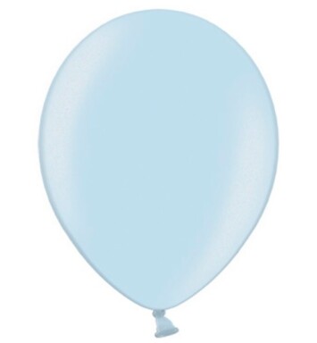 12 Inch Metallic Light Blue Latex Balloons 100ct