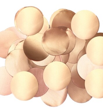 25mm Metallic Pearl Foil Confetti - Rose Gold