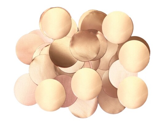 10mm Metallic Pearl Foil Confetti - Rose Gold