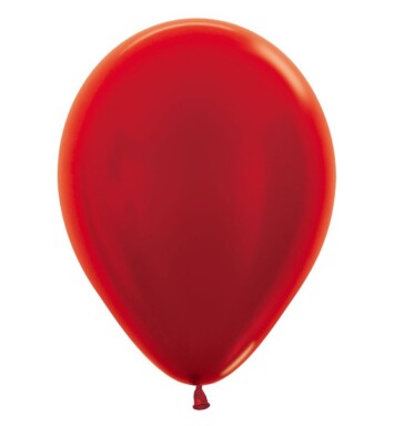 12 Inch Metallic Pearl Red Latex Balloons 25ct