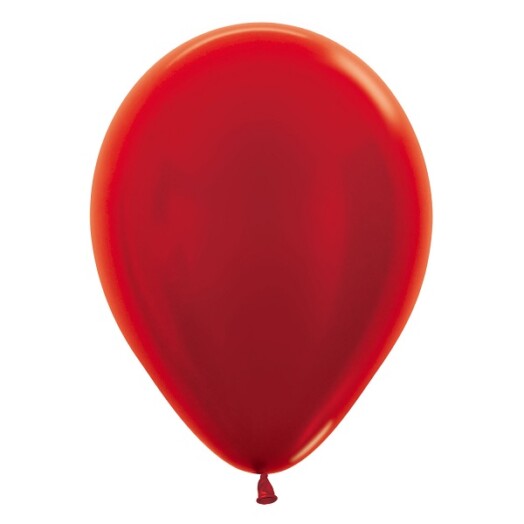 12 Inch Metallic Pearl Red Latex Balloons 25ct