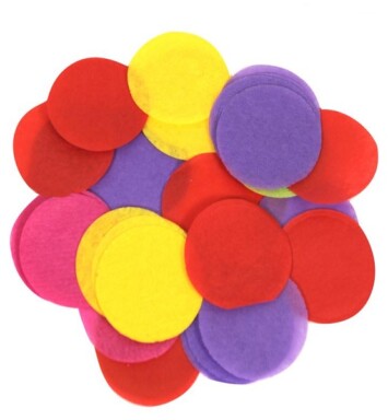14g Mixed Colour Round Tissue Paper Confetti - 15mm