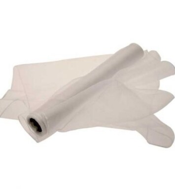 40cm x 9m Organza Roll - Pure White