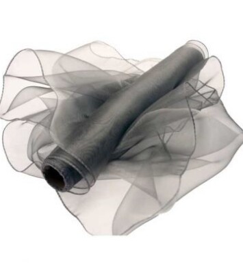 40cm x 9m Organza Roll - Silver