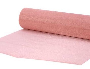 29cm x 25m Soft Organza Rose Gold