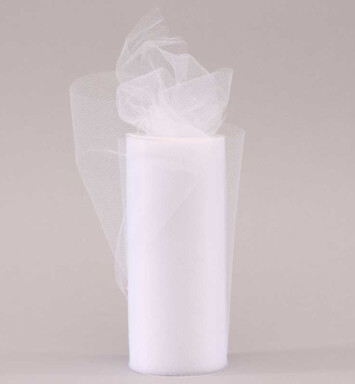 15cm x 25yds Tulle White