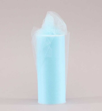15cm x 25yds Tulle Light Blue