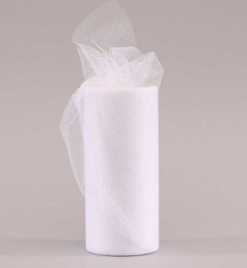 15cm x 25yds Tulle Iridescent Glitter
