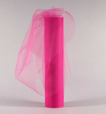 30cm x 25yds Tulle Hot Pink