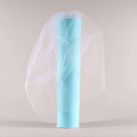 30cm x 25yds Tulle Light Blue