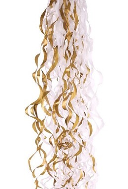Metallic Gold & White Balloon Tail