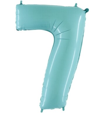 26" Pastel Blue Number 7 Foil Balloon