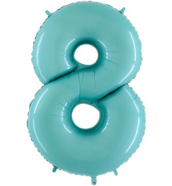 26" Pastel Blue Number 8 Foil Balloon
