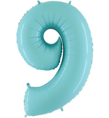 26" Pastel Blue Number 9 Foil Balloon