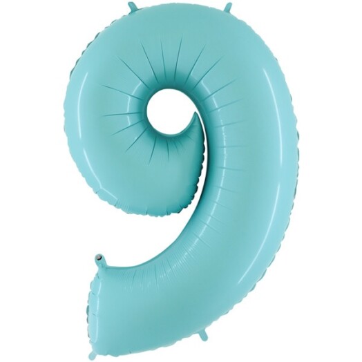 26" Pastel Blue Number 9 Foil Balloon