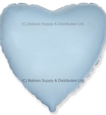 Unpackaged 18" Pastel Blue Heart Foil Balloon