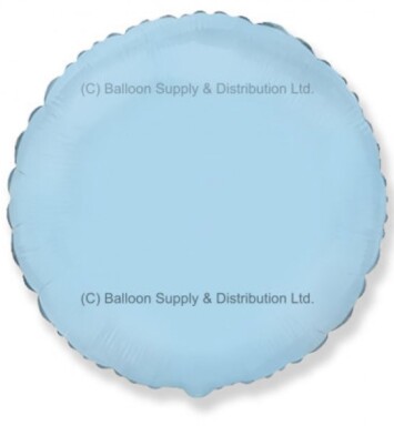 Unpackaged 18" Pastel Blue Round Foil Balloon