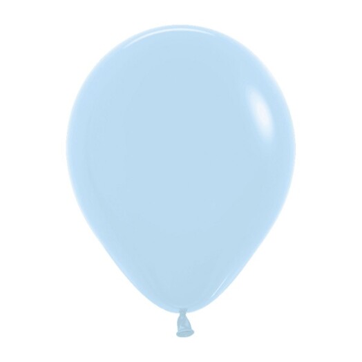 12 Inch Pastel Matte Blue Latex Balloons 50ct