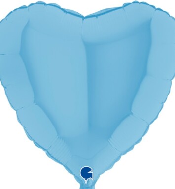 Unpackaged 36" Matte Blue Heart Foil Balloon