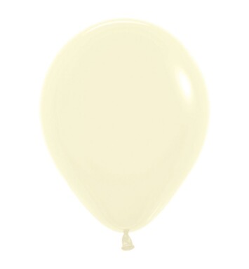12 Inch Pastel Matte Yellow Latex Balloons 50ct
