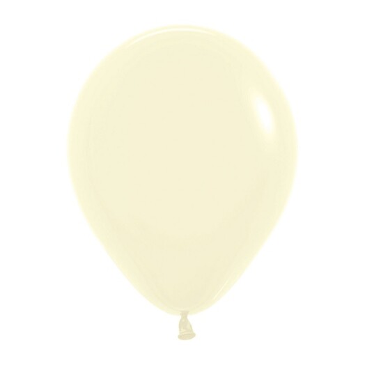 5 Inch Pastel Matte Yellow Latex Balloons 100ct