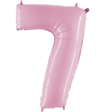 26" Pastel Pink Number 7 Foil Balloon