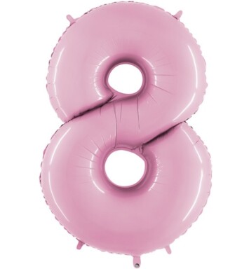 26" Pastel Pink Number 8 Foil Balloon