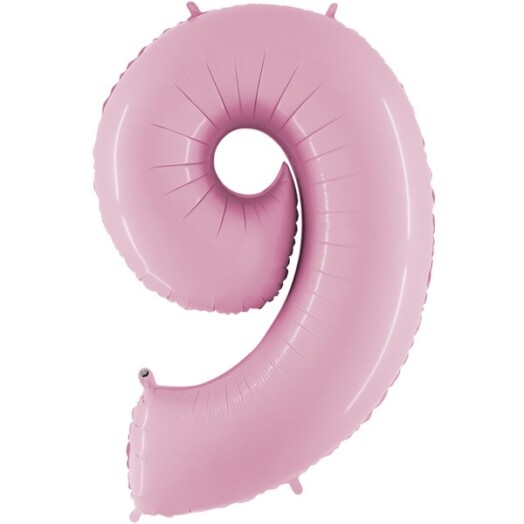 26" Pastel Pink Number 9 Foil Balloon