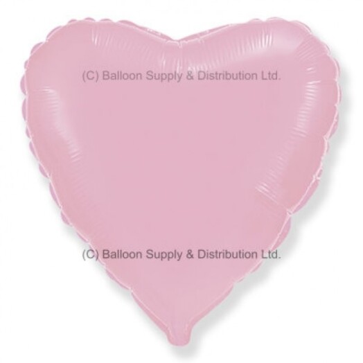 Unpackaged 32" Pastel Pink Heart Foil Balloon