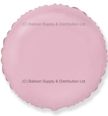 Unpackaged 18" Pastel Pink Round Foil Balloon