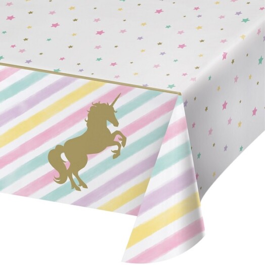 Unicorn Sparkle Plastic Table Cover