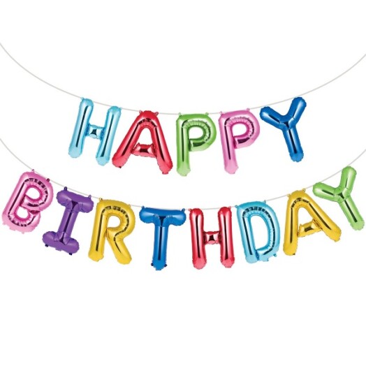 Happy Birthday Letter Balloon Banner Kit