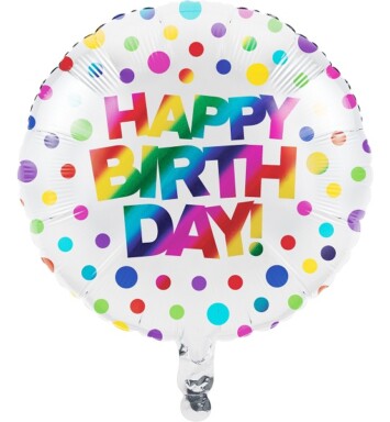 18" Rainbow Foil Birthday Foil Balloon