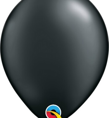 11 Inch Pearl Onyx Black Latex Balloons 25ct