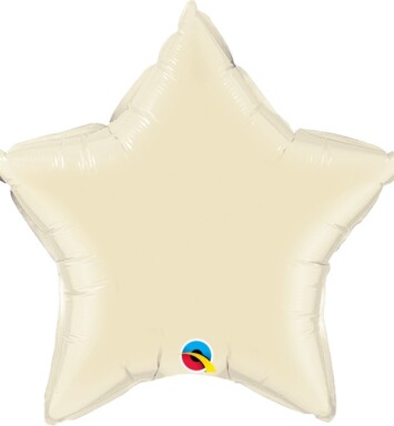Unpackaged 20" Pearl Ivory Star Foil Balloon