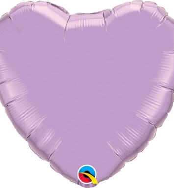Unpackaged 18" Pearl Lavender Heart Foil Balloon