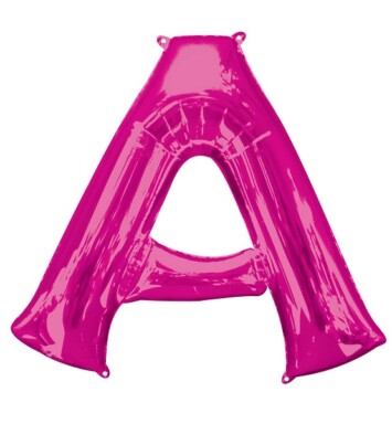 Large Pink Letter A Foil Balloon
