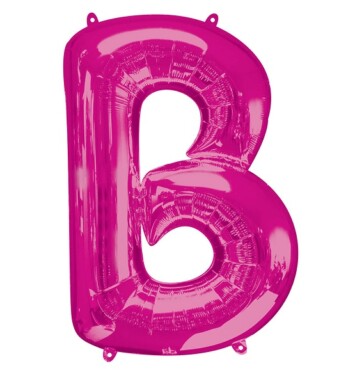 Large Pink Letter B Foil Balloon