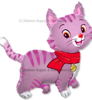 Lovely Pink Cat Super Shape Foil Balloon