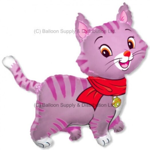 Lovely Pink Cat Super Shape Foil Balloon