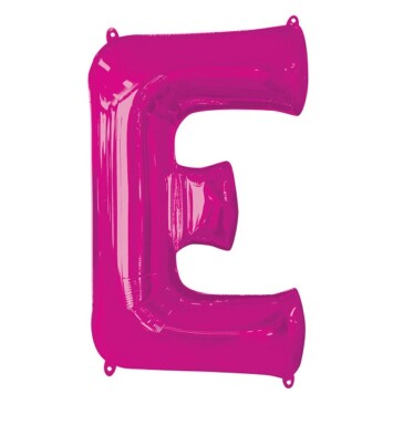 Large Pink Letter E Foil Balloon