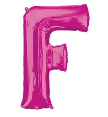 16" Mini Shape Letter Balloon F - Pink
