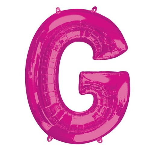 16" Mini Shape Letter Balloon G - Pink