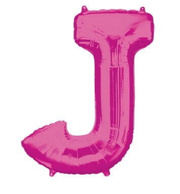 16" Mini Shape Letter Balloon J - Pink