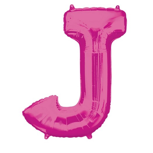 16" Mini Shape Letter Balloon J - Pink