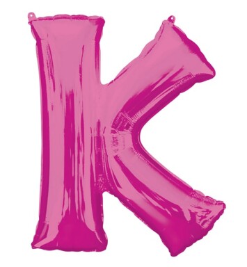 16" Mini Shape Letter Balloon K - Pink
