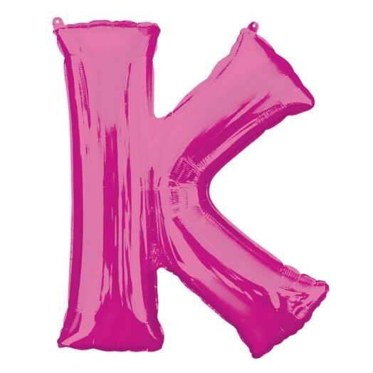 16" Mini Shape Letter Balloon K - Pink